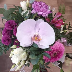 Bouquet rond en bulle d'eau