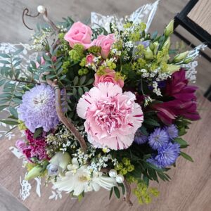 Bouquet rond en bulle d'eau