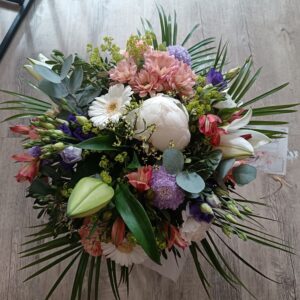 Bouquet rond en bulle d'eau